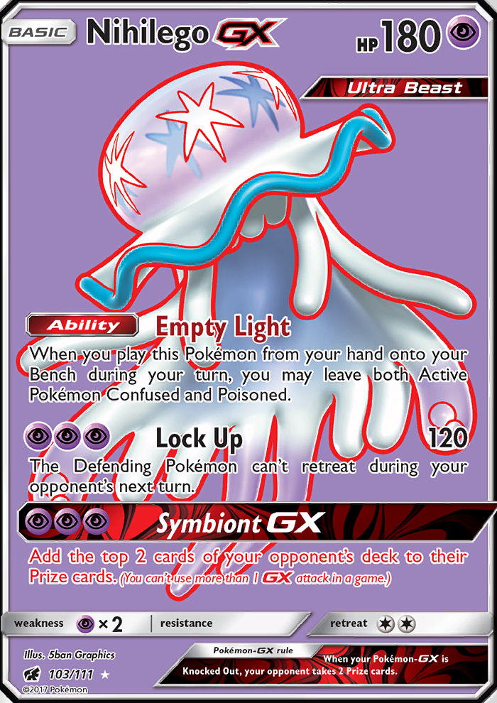 Nihilego GX - Pokémon TCG Card