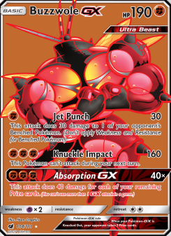 Buzzwole GX - pokemon TCG Card