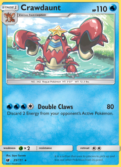 Crawdaunt - pokemon TCG Card