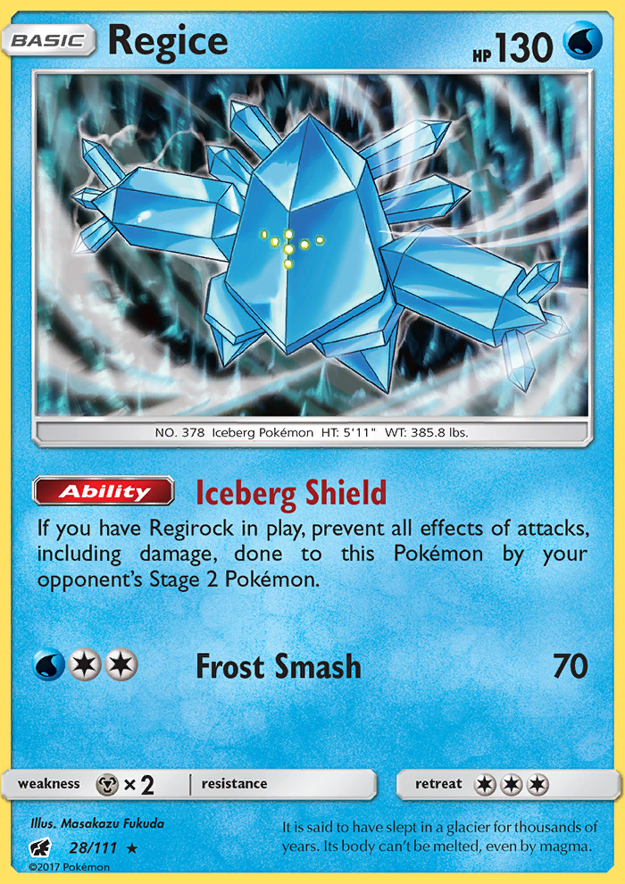 Regice - Pokémon TCG Card