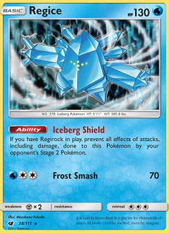 Regice - pokemon TCG Card