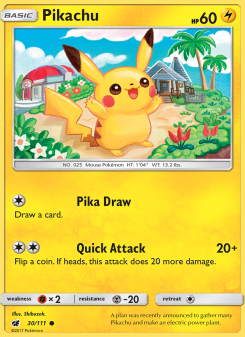 Pikachu - pokemon TCG Card