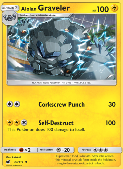 Alolan Graveler - pokemon TCG Card