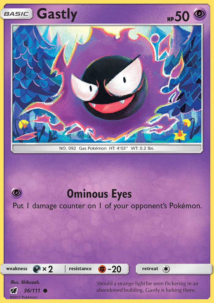 Gastly - Pokémon TCG Card