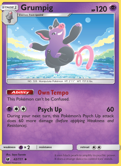 Grumpig - pokemon TCG Card