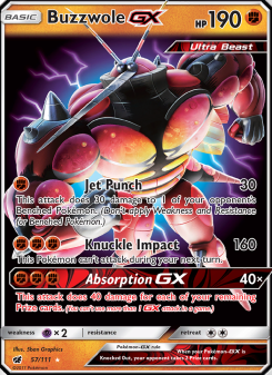 Buzzwole GX - pokemon TCG Card