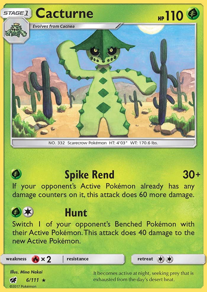 Cacturne - Pokémon TCG Card