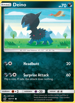 Deino - pokemon TCG Card