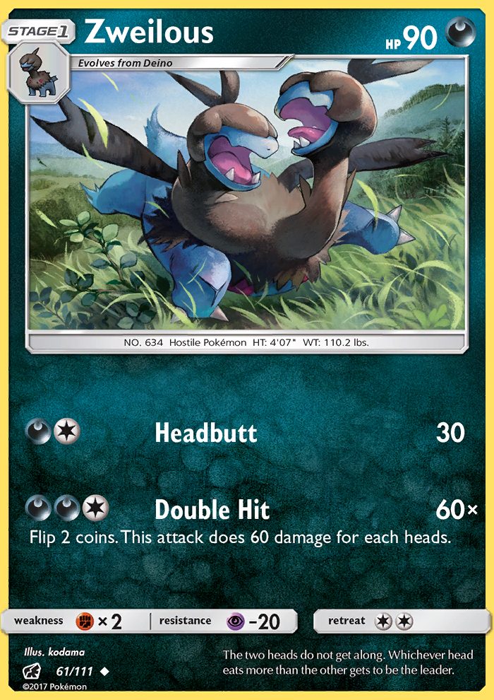 Zweilous - Pokémon TCG Card