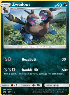 Zweilous - pokemon TCG Card