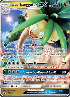 Alolan Exeggutor GX - pokemon TCG Card
