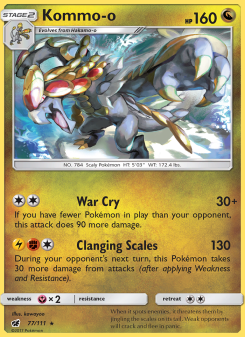 Kommo-o - pokemon TCG Card