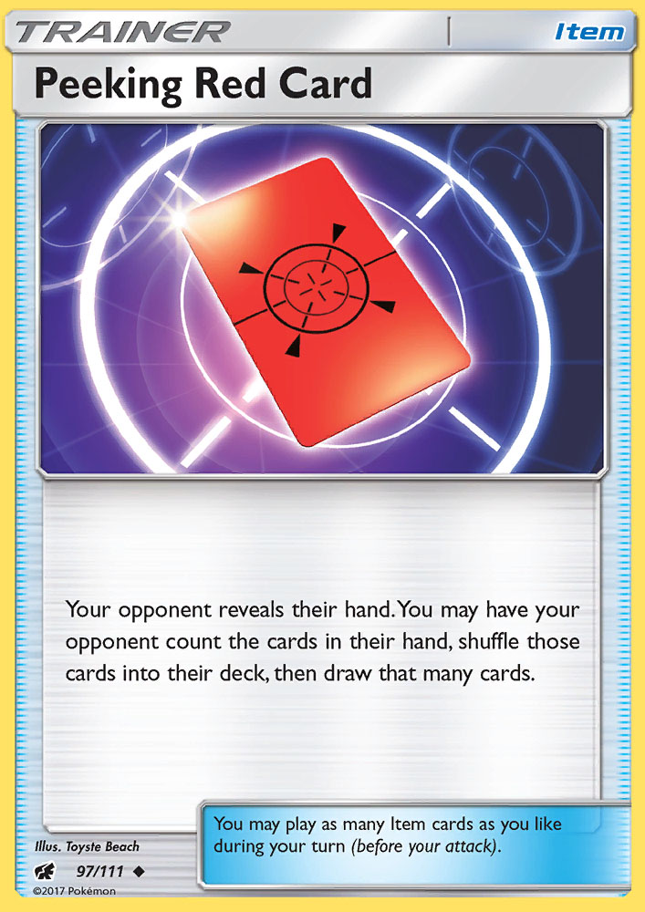 Peeking Red Card - Pokémon TCG Card