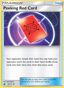 Peeking Red Card - pokemon TCG Card