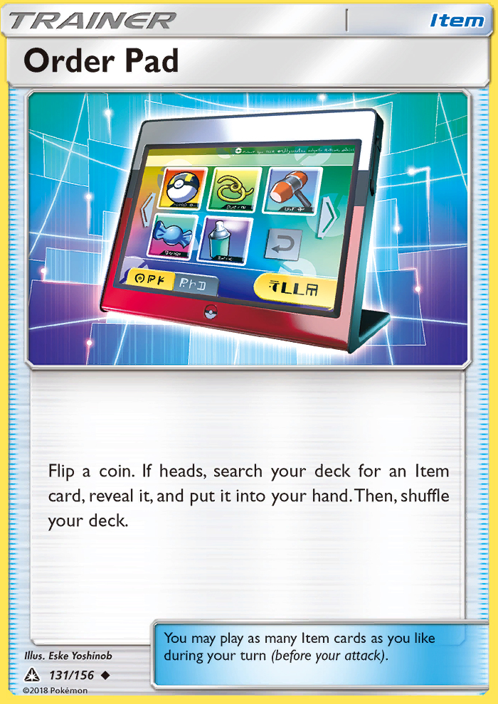 Order Pad - Pokémon TCG Card