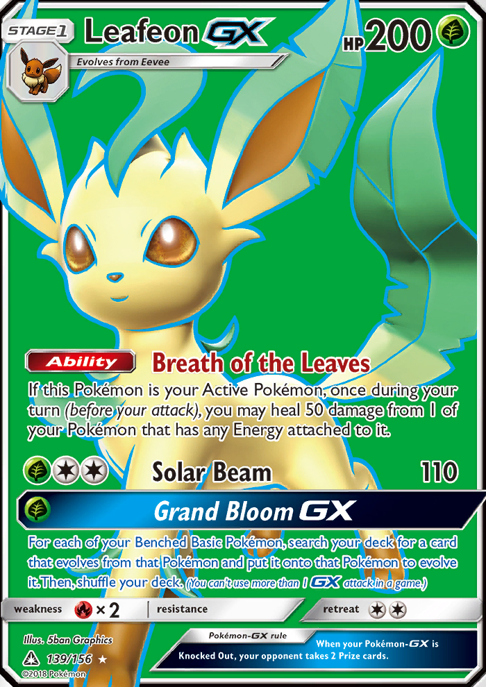 Leafeon GX - Pokémon TCG Card