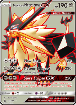 Dusk Mane Necrozma GX - pokemon TCG Card