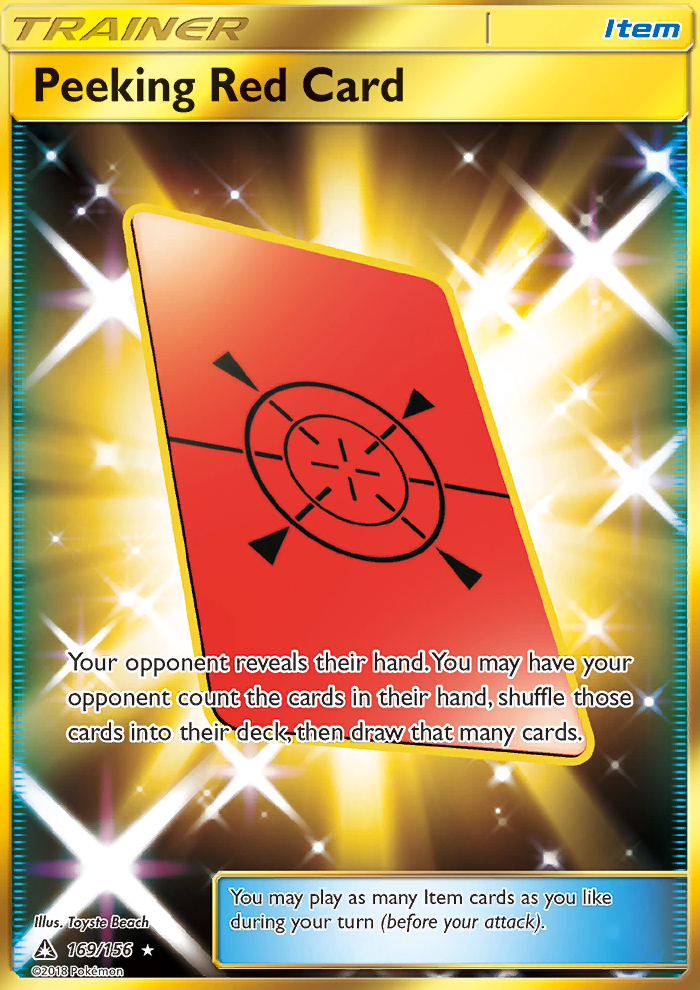Peeking Red Card - Pokémon TCG Card
