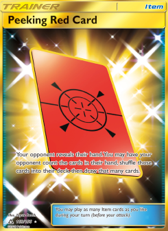 Peeking Red Card - pokemon TCG Card