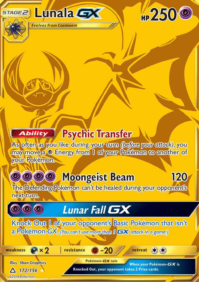 Lunala GX - Pokémon TCG Card