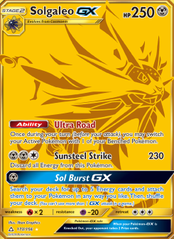 Solgaleo GX - pokemon TCG Card