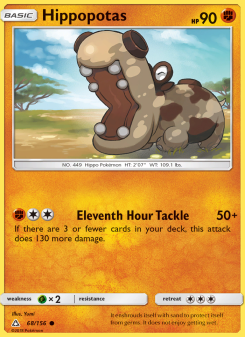 Hippopotas - pokemon TCG Card