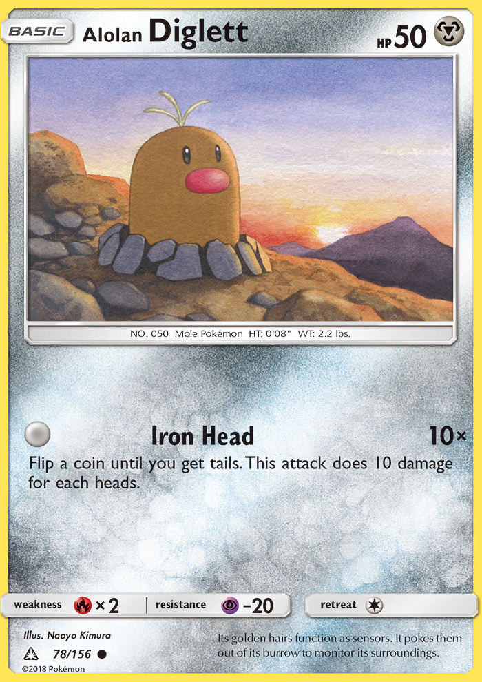 Alolan Diglett - Pokémon TCG Card