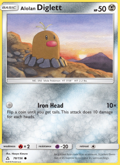 Alolan Diglett - pokemon TCG Card