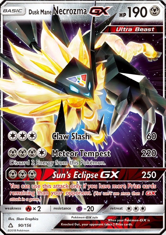 Dusk Mane Necrozma GX - Pokémon TCG Card