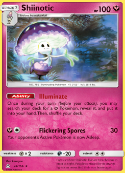 Shiinotic - pokemon TCG Card