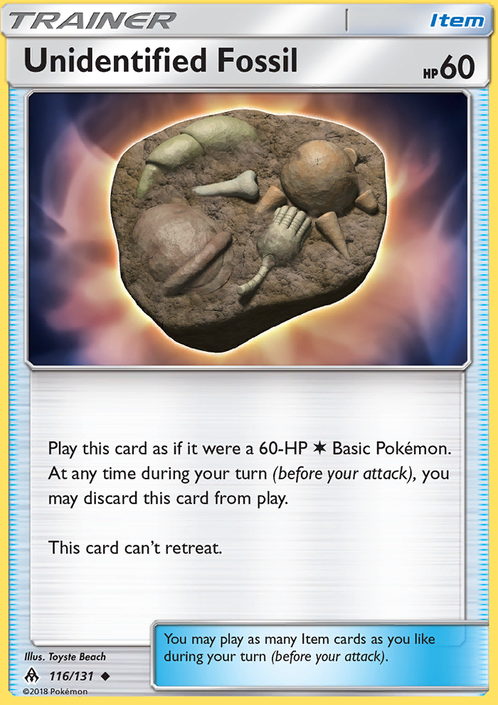 Unidentified Fossil - Pokémon TCG Card