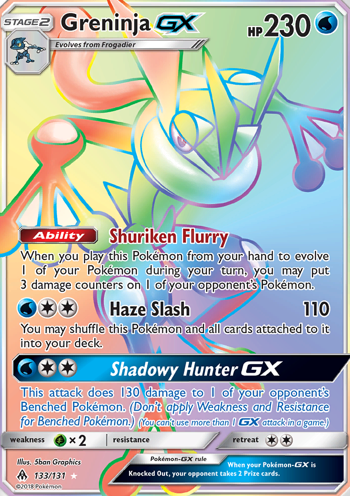 Greninja GX - Pokémon TCG Card