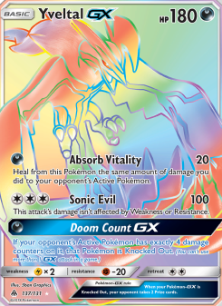 Yveltal GX - pokemon TCG Card
