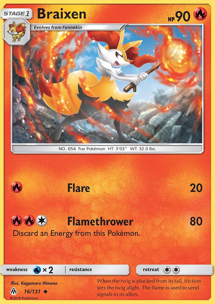 Braixen - Pokémon TCG Card