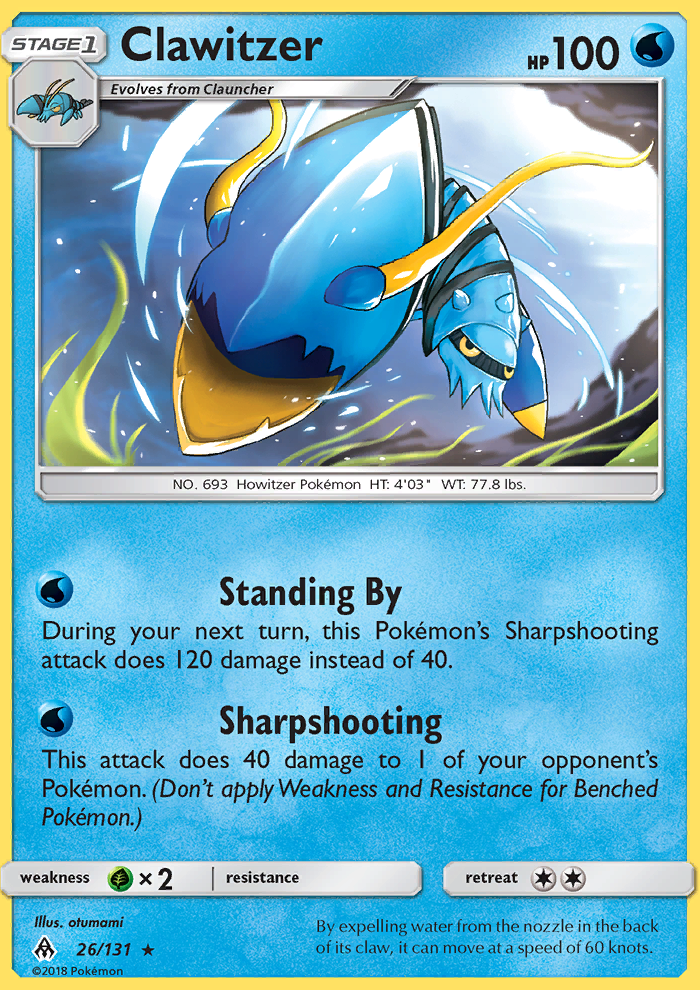 Clawitzer - Pokémon TCG Card