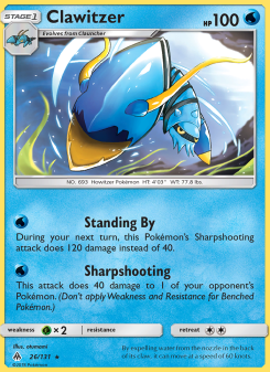 Clawitzer - pokemon TCG Card