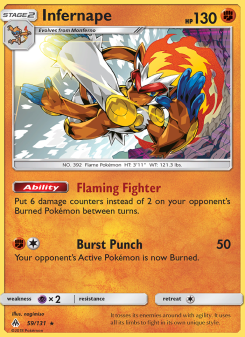 Infernape - pokemon TCG Card