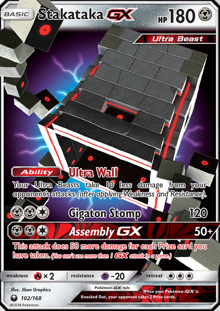 Stakataka GX - Pokémon TCG Card