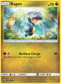 Bagon - pokemon TCG Card