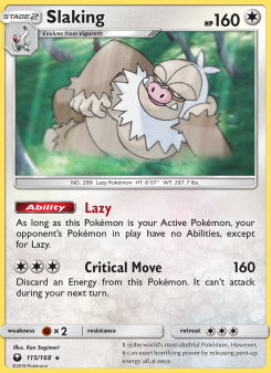 Slaking - pokemon TCG Card