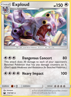 Exploud - pokemon TCG Card
