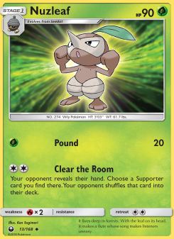 Nuzleaf - pokemon TCG Card