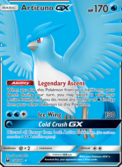 Articuno GX - pokemon TCG Card