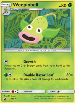 Weepinbell - pokemon TCG Card