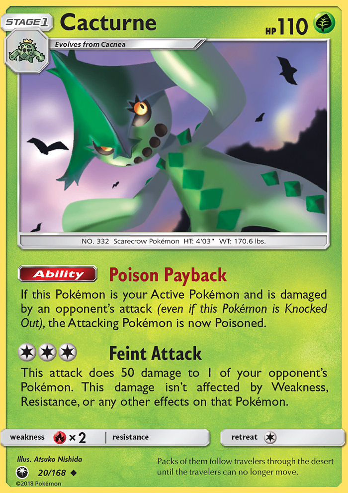 Cacturne - Pokémon TCG Card