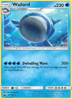 Wailord - pokemon TCG Card