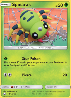 Spinarak - pokemon TCG Card