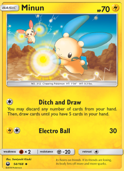 Minun - pokemon TCG Card