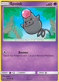Spoink - pokemon TCG Card