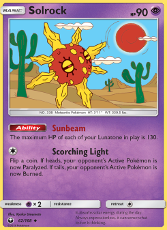 Solrock - pokemon TCG Card